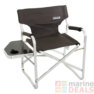 Coleman Directors Plus Chair with Side Table - Aluminium