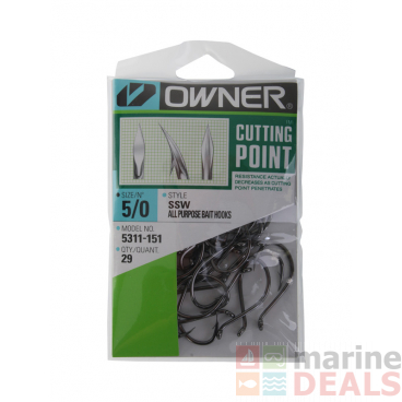 Owner SSW Cutting Point Octopus Bait Hook Pro Pack 5/0 Qty 29