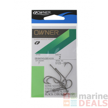 Owner Ebi Baitholder Hooks Black 2 Qty 7