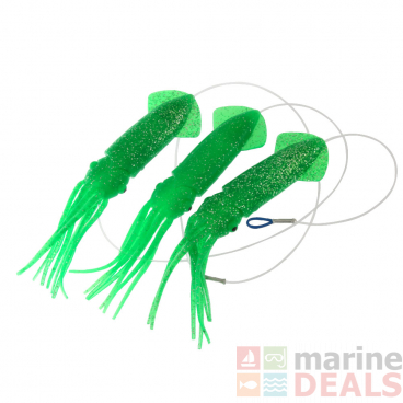 H2O Pro 9in Triple Rigged B2 Squid Dredge Teaser Green