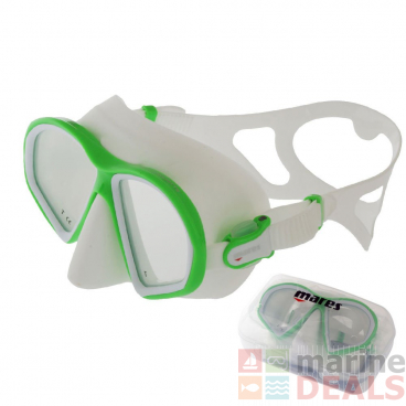 Mares Sealhouette Silicone Adult Dive Mask White/Lime