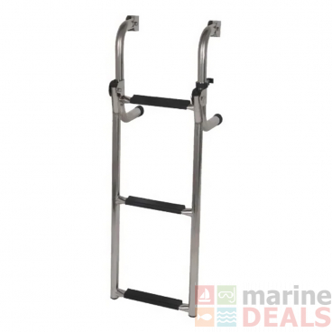 Oceansouth Short Base Stainless Steel 3-Step Ladder