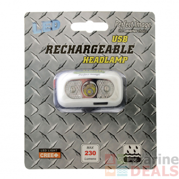 Perfect Image Rechargeable Headlamp with SOS 230 Lumens