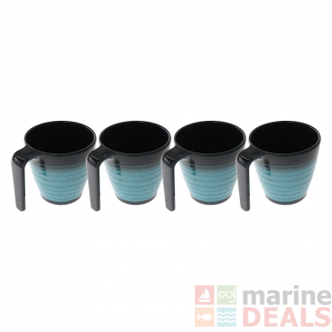 Granite Melamine Stacking Cup Set Aqua Qty 4