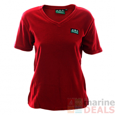 Ridgeline Ribbonwood Womens Fleece T-Shirt Red Small
