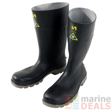 Bata Steelmate Waterproof Steel Toe Safety Gumboots Black