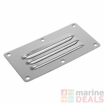 Polished Stainless Louvre Vent 127 x 63.5mm