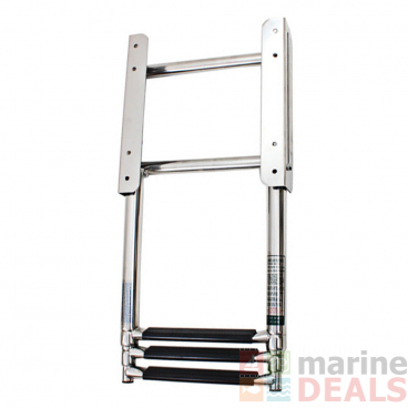 Slide and Fold Telescopic 3-Step Boat Boarding Ladder