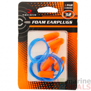 Radians Foam Corded Earplugs 3 Pairs
