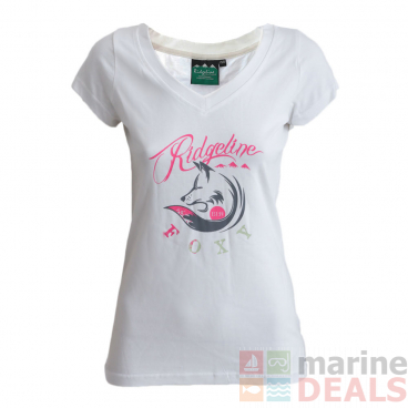 Ridgeline Foxy Womens V-Neck T-Shirt White XL