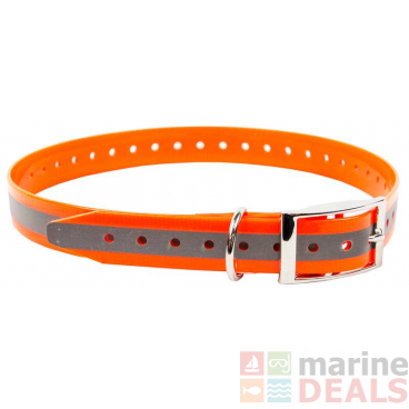 Outdoor Outfitters Dog Collar Hi Viz Orange with Reflector Strip 800mm