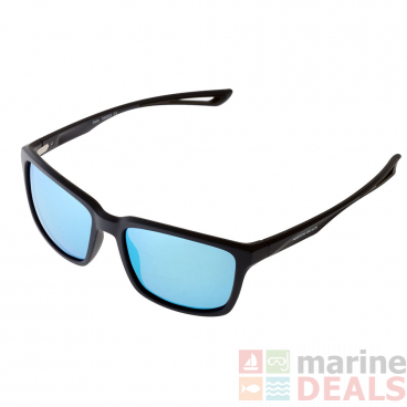 North Beach Saba Polarised Sunglasses Blue Mirror/Matt Blue Frame