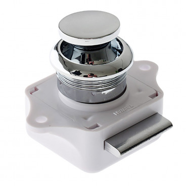 QWORK Push Button Latches - 2 Pack Keyed-Alike Plastic Latches For Boat, Motorcycle & Tool Boxes