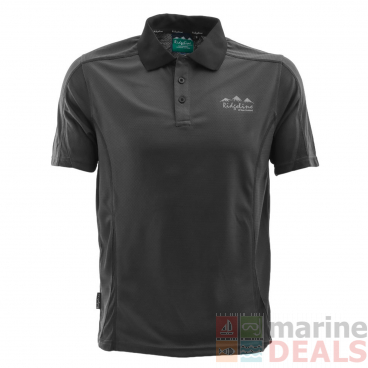 Ridgeline Breeze Mens Short Sleeve Polo Shirt Charcoal/Black S