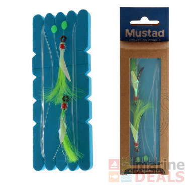 Mustad UltraPoint Demon Circle Hook Flasher Rig Lumo Green