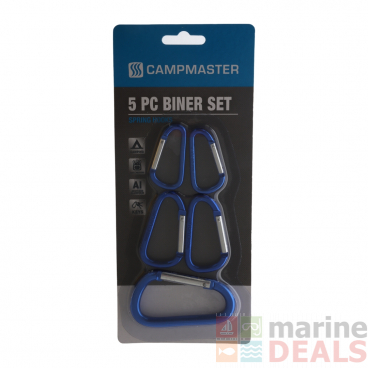 Campmaster Spring-Loaded Carabiners 5-Pack