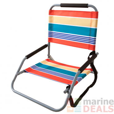 Folding Beach Chair Steel Frame with Carry Strap