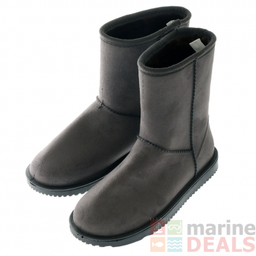 Mens Waterproof Slipper Boots Charcoal