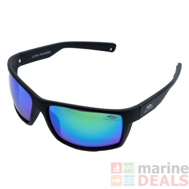 Ocean Angler Premium Polarised Sunglasses Matte Black Frame Black Tip