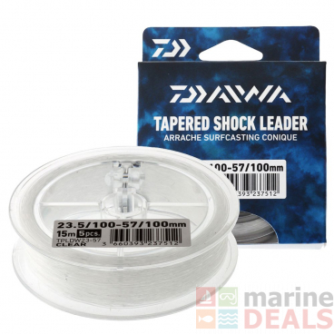 Daiwa Arrache Surf Clear Tapered Leader 5 Pack 0.57-0.23mm 15m