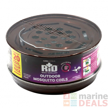 RID Outdoor Mosquito Coil with Diffuser 240g 20 Pack
