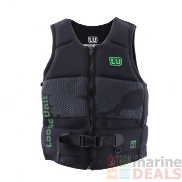Loose Unit Comp Fx Neoprene Watersports Level 50 Mens Life Vest Black/Green/Lime