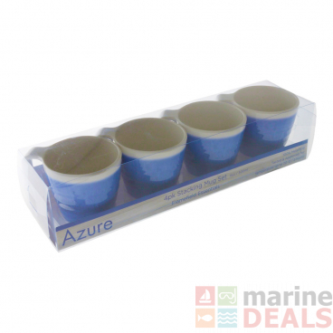 Azure Melamine Mugs 300ml Qty 4