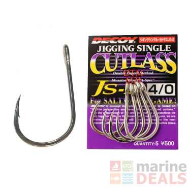 Decoy JS-2 Cutlass Single Lure Hook 4/0 Qty 5
