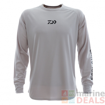 Daiwa D-Vec UPF Mens Long Sleeve Fishing Shirt Grey