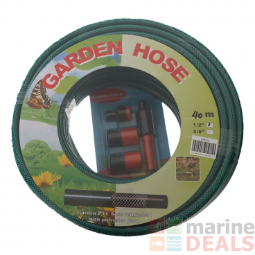 Flexible Garden Hose with Spray Nozzle 40m