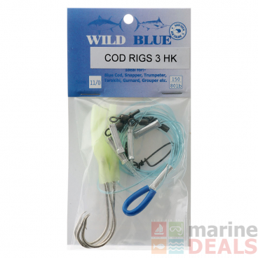 Wild Blue Tackle 3-Hook Cod Rig 12/0 Green