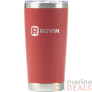 Rovin Stainless Steel Cup with Push Lid 590ML Maroon