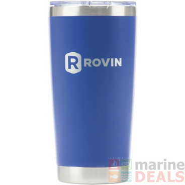 Rovin Stainless Steel Cup with Push Lid 590ML Blue