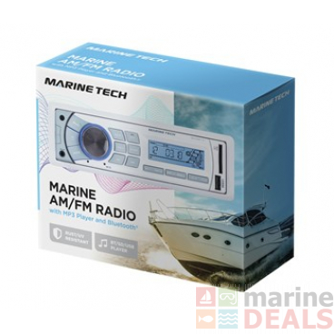 Marine AM/FM/MP3 Stereo Head Unit with Bluetooth