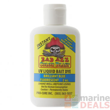 Pro-Cure Bad Azz Colour Blast Liquid Bait Dye 2oz Brilliant Blue Fluoro