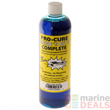 Pro-Cure Brine N Bite Complete Liquid 16oz Brilliant Blue