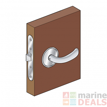 SouthCo McCoy Chrome Door Lock Set Right Out Opening