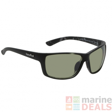 Ugly Fish Lightning PPH8333 Polarised Sunglasses Matte Black Frame Yellow/Smoke Photochromic Lens