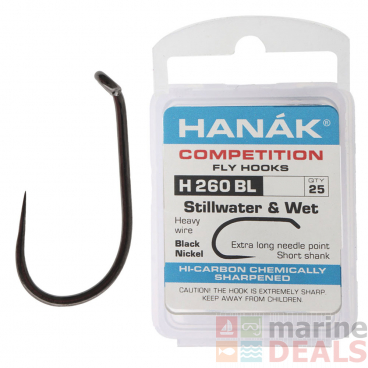HANAK Competition H260BL Barbless Fly Hook Qty 25