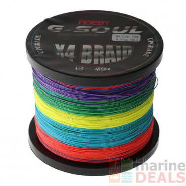 NOEBY Leisure X4 PE Braid Multi-Colour 1000m 50lb