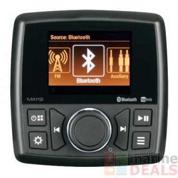 Marine Audio MA112 Compact Bluetooth Stereo with App Control AM/FM/USB 160W 4x40w