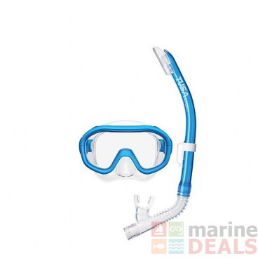TUSA Sport Kleio Mini Fit Youth Dive Mask and Snorkel Set Clear Blue