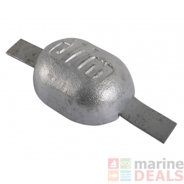 DLM Zinc Anode Block with Galvanised Strap 105x79x40mm