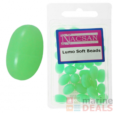 Nacsan Soft Fishing Beads Lumo Green
