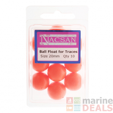 Nacsan Ball Float Orange 20mm Qty 10