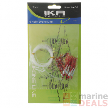 Ika Tackle Lightweight Drone Line with Flasher Rigs 7m