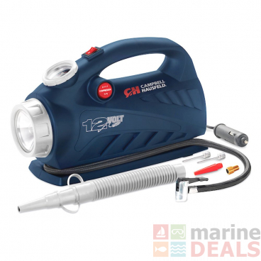 Campbell Hausfeld Inflator Electric Air Pump with LED Torch 12V 150PSI