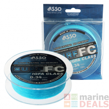 ASSO Surf FC Fluorocarbon Coated Line 16lb 1000m
