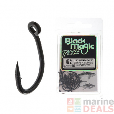 Black Magic GZ Live Bait Hook Value Pack Size 02 Qty 15