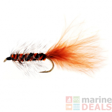 Black Magic Woolly Bugger Trout Fly Brown Size B04 Qty 1